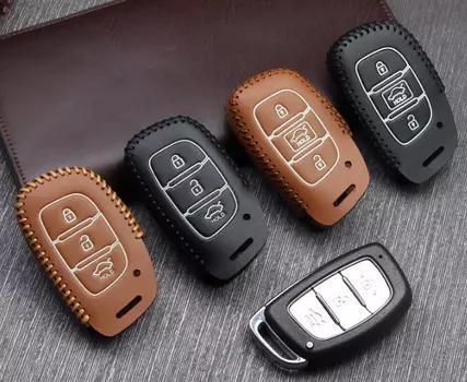 Чехол для ключа кожаный для Creta (Крета)