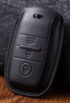 Чехол для ключа кожаный (черный) Dongguan Pink Car PK028 Kia K5, Rio, Sorento 2017- Dongguan Pink Car PK028