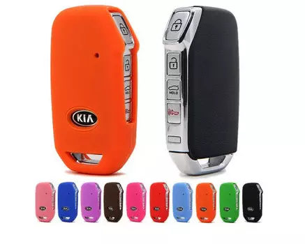 Чехол для ключа силиконовый (черный) для KIA Ceed 2018 - 2019