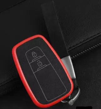 Чехол для ключей (черный с красным) Toyota RAV4 2019-