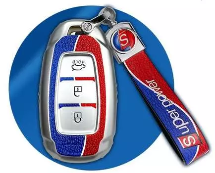 Чехол для ключей кожаный с ремешком You Qiang QNG00101 для Hyundai Sonata (8G) DN8 2020-