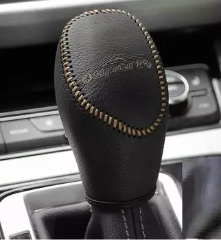 Чехол на ручку КПП (экокожа, черный) Bo Yue BYE00157 для Geely Atlas 2016-