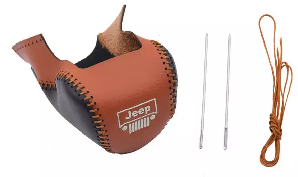 Чехол на ручку КПП (кожа) для Jeep Сherokee 2015 -