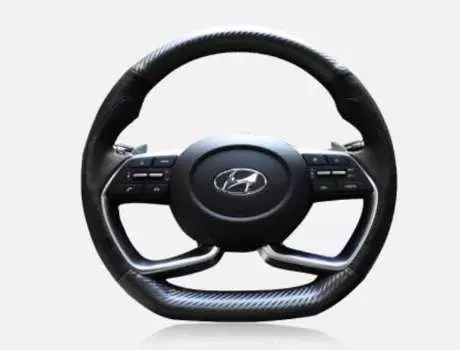 Чехол на руль черно-карбоновый You Qiang QNG00153 для Hyundai Sonata (8G) DN8 2020-