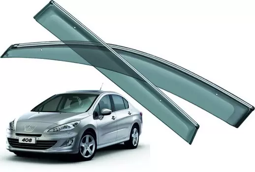 Дефлекторы боковых окон NOBLE для Peugeot 408 2012 -