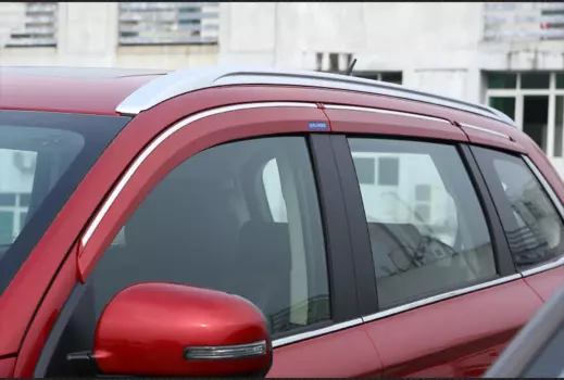 Дефлекторы боковых окон с хром молдингом COLOR для Mitsubishi Outlander 3