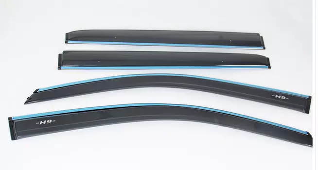 Дефлекторы боковых окон с хром-молдингом и надписью модели для Haval H9 2018 +