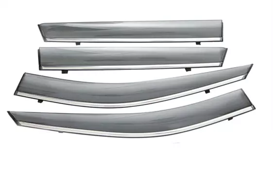 Дефлекторы боковых окон с хром молдингом Qi Chun для Nissan (Ниссан Экстрейл) X-TRAIL 2018 - 2019