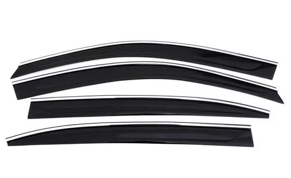 Дефлекторы боковых окон с нержавеющим молдингом Fresh Wind Toyota Corolla 2019-