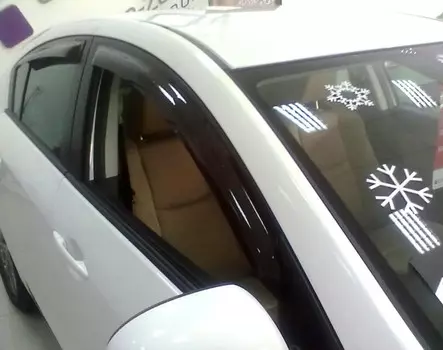 Дефлекторы боковых окон, темные, 4 части (SD) SIM SMAMA3S0932 Mazda 3 2009 - 2012