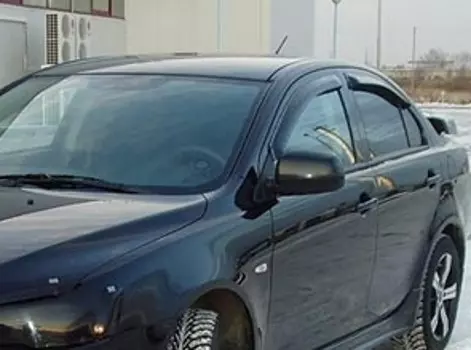 Дефлекторы боковых окон, темные, 4 части (SD) SIM SMILAN0732 для Mitsubishi Lancer 2007 -