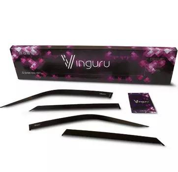 Дефлекторы боковых окон (темные, комплект) Vinguru AFV79413 Geely Emgrand X7 2017 - / Chery Tiggo 4 2018 -