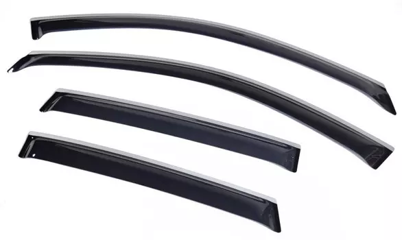 Дефлекторы боковых окон, темные с серебристой полосой, 4 части SIM SMACX70632-Cr Mazda CX-7 2007 - 2012