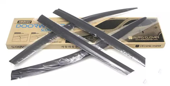 Дефлекторы на окна черные (4 штуки) AUTOCOVER для Sorento Prime (2015 - по н.в. )