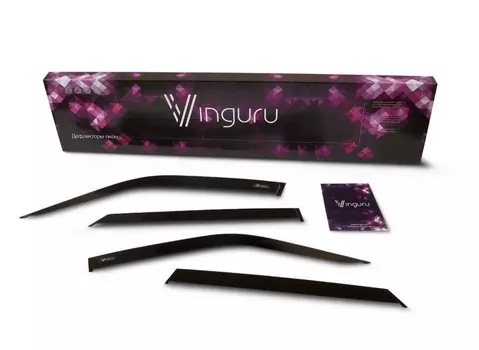 Дефлекторы окон, 4 части, тёмные Новлайн AFV54810 для Volkswagen Touareg 2010-2018