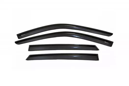 Дефлекторы окон (4 шт, литьевой поликарбонат) Vinguru AFV23200 для Hyundai Accent (2G) рест. 2002-