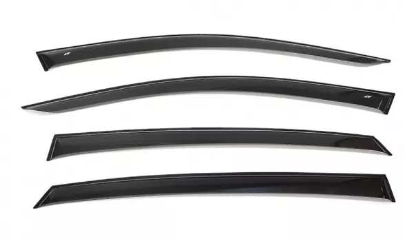 Дефлекторы окон c хром молдингом Cobra Tuning для Kia K5 2020 -