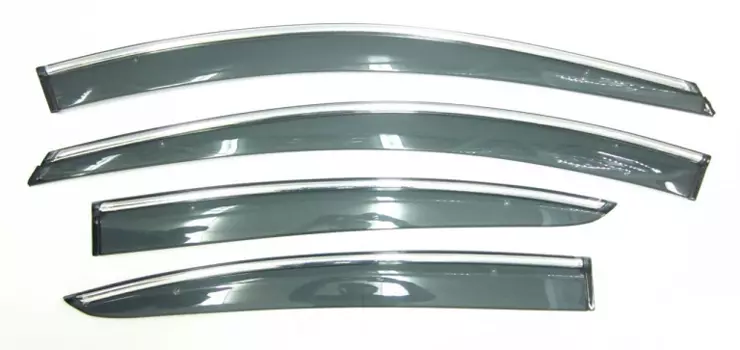 Дефлекторы окон с хром молдингом Cobra Tuning S22116CR для Skoda Kodiaq 2016 -