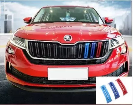 Декоративная накладка на решетку радиатора (в стиле M-power) Skoda Kodiaq 2017-
