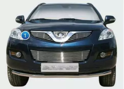 Декоративные элементы решетки радиатора 10 мм (2 элемента из 5 трубочек) - черные заглушки Souz-96 GWHV.91.2085 Great Wall Hover H5 2010-