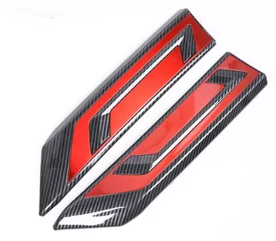 Декоративные накладки на радиатор красные Toyota RAV4 2019-