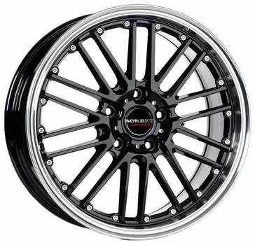 Диск колесный Borbet CW2 8xR18 5x112 ET50 ЦО72.5 черный глянцевый с полированным ободом 221138