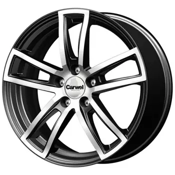Диск колесный Carwel Арно 124 7xR16 5x114,3 ET40 ЦО66,1 черный с полированной лицевой частью 95893