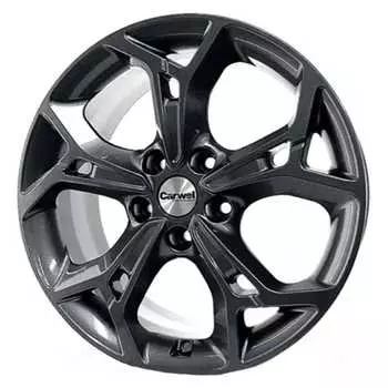 Диск колесный Carwel Цада 1606 6.5xR16 5x114.3 ЕТ50 ЦО67.1 черный глянцевый с полированной лицевой частью 00036698