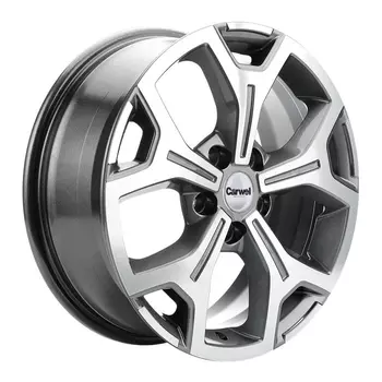 Диск колесный Carwel Талкас 1710 6.5xR17 5x114.3 ET50 ЦО67.1 серый с полированной лицевой частью 032772
