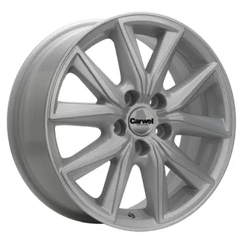 Диск колесный Carwel Тинаки 1706 7xR17 5x114,3 ET39 ЦО60,1 серебристый темный 33489