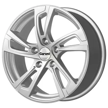 Диск колесный Carwel Вильент 128 6,5xR16 5x114,3 ET40 ЦО66,1 серебристый 32911