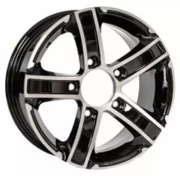 Диск колесный Carwel Зета 119 6,5xR15 5x139,7 ET40 ЦО98 черный с полированной лицевой частью 39514