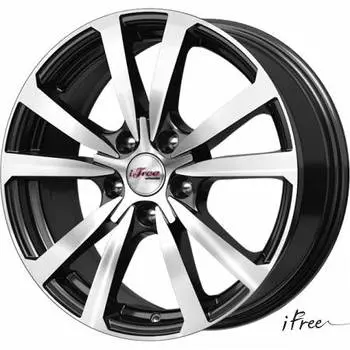 Диск колесный iFree Бэнкс 7xR17 5x108 ET45 ЦО67,1 черный глянцевый с полированной лицевой частью 577808