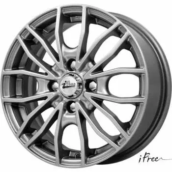 Диск колесный iFree Флайт 5,5xR14 4x100 ET45 ЦО67,1 серый темный глянцевый 254506