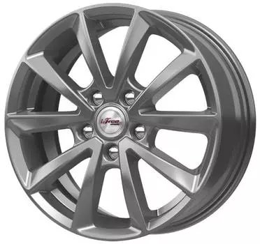 Диск колесный iFree Скайрим 6.5xR16 5x114.3 ET45 ЦО60.1 серый темный глянцевый 606502
