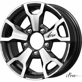 Диск колесный iFree Тайган 6xR16 5x139.7 ET40 ЦО98.1 чёрный глянцевый с полированной лицевой частью 426800