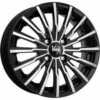 Диск колесный K&amp;K Акцент 5.5xR14 4x100 ET46 ЦО54.1 чёрный глянцевый с полированной лицевой частью r28263