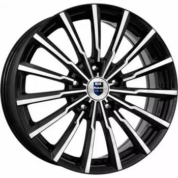 Диск колесный K&amp;K Акцент 7xR17 4x100 ET43 ЦО60.1 чёрный глянцевый с полированной лицевой частью r74859