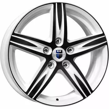 Диск колесный K&amp;K Андорра 6xR15 5x105 ET39 ЦО56,6 белый глянцевый с черной лицевой частью r13568