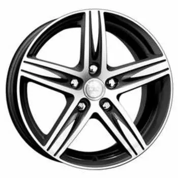 Диск колесный K&amp;K Андорра 7xR17 5x114.3 ET45 ЦО60.1 чёрный глянцевый с полированной лицевой частью r7758