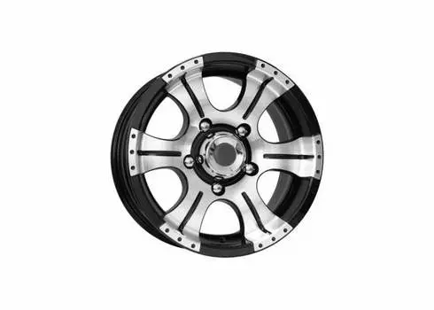 Диск колесный K&amp;K Байконур Джип-рейд 8xR16 5x139,7 ET-15 ЦО110,1 черный глянцевый с полированной лицевой частью 34655