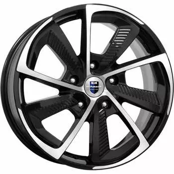 Диск колесный K&amp;K C.T.G. 8xR18 5x108 ET55 ЦО63,35 черный глянцевый с полированной лицевой частью r64254