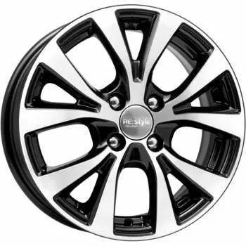 Диск колесный K&amp;K КС685 6xR15 4x100 ET48 ЦО54,1 чёрный глянцевый с полированной лицевой частью 64746
