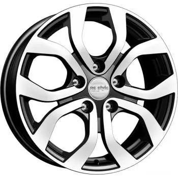 Диск колесный K&amp;K КС704 6,5xR16 5x114,3 ET45 ЦО60,1 черный глянцевый с полированной лицевой частью 65853