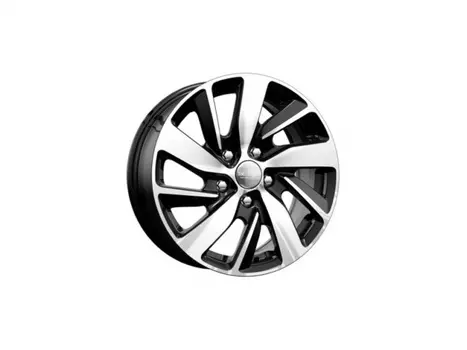Диск колесный K&amp;K КС869 6,5xR16 4x100 ET50 ЦО60,1 черный глянцевый с полированной лицевой частью 74778
