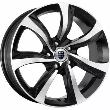 Диск колесный K&amp;K Либерти 7xR17 5x112 ET43 ЦО57,1 чёрный глянцевый с полированной лицевой частью r31283