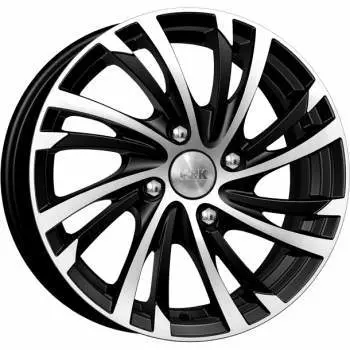Диск колесный K&amp;K Мейола 6xR15 4x100 ET45 ЦО67,1 черный глянцевый с полированной лицевой частью 26557