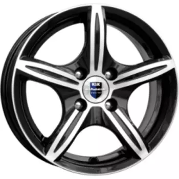 Диск колесный K&amp;K Мирель 6xR14 4x108 ET38 ЦО63.35 черный глянцевый с полированной лицевой частью 00022691