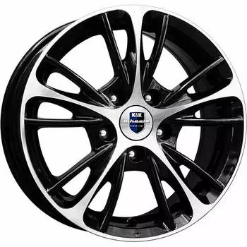 Диск колесный K&amp;K Мулен Руж 5,5xR14 4x100 ET35 ЦО67,1 черный глянцевый с полированной лицевой частью 10788