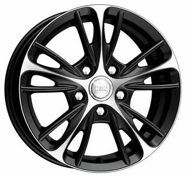 Диск колесный K&amp;K Мулен Руж 6.5xR14 4x100 ET39 ЦО56.6 чёрный глянцевый с полированной лицевой частью r63341